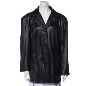 Maxima Wilson Leather Jacket Black Authentic Leather Size Large